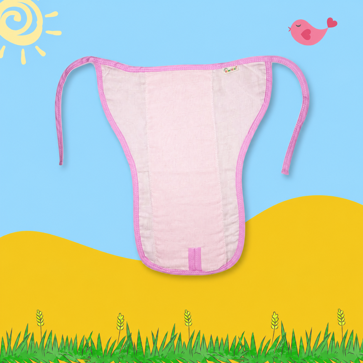 Blush Pink Muslin Nappy Combo