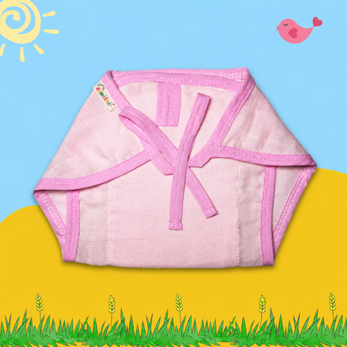 Blush Pink Muslin Nappy Combo