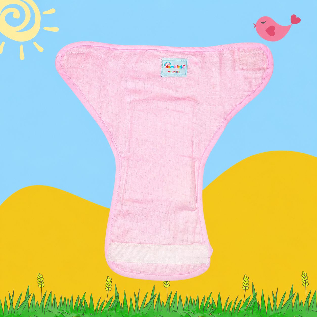 Blush Pink Muslin Diaper Combo