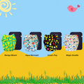 Printed Cloth Diaper With Large Black Insert (Pack of 4)