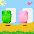 Solid Colors Cloth Diaper Packs With Large White insert Insert (Pack of 2)