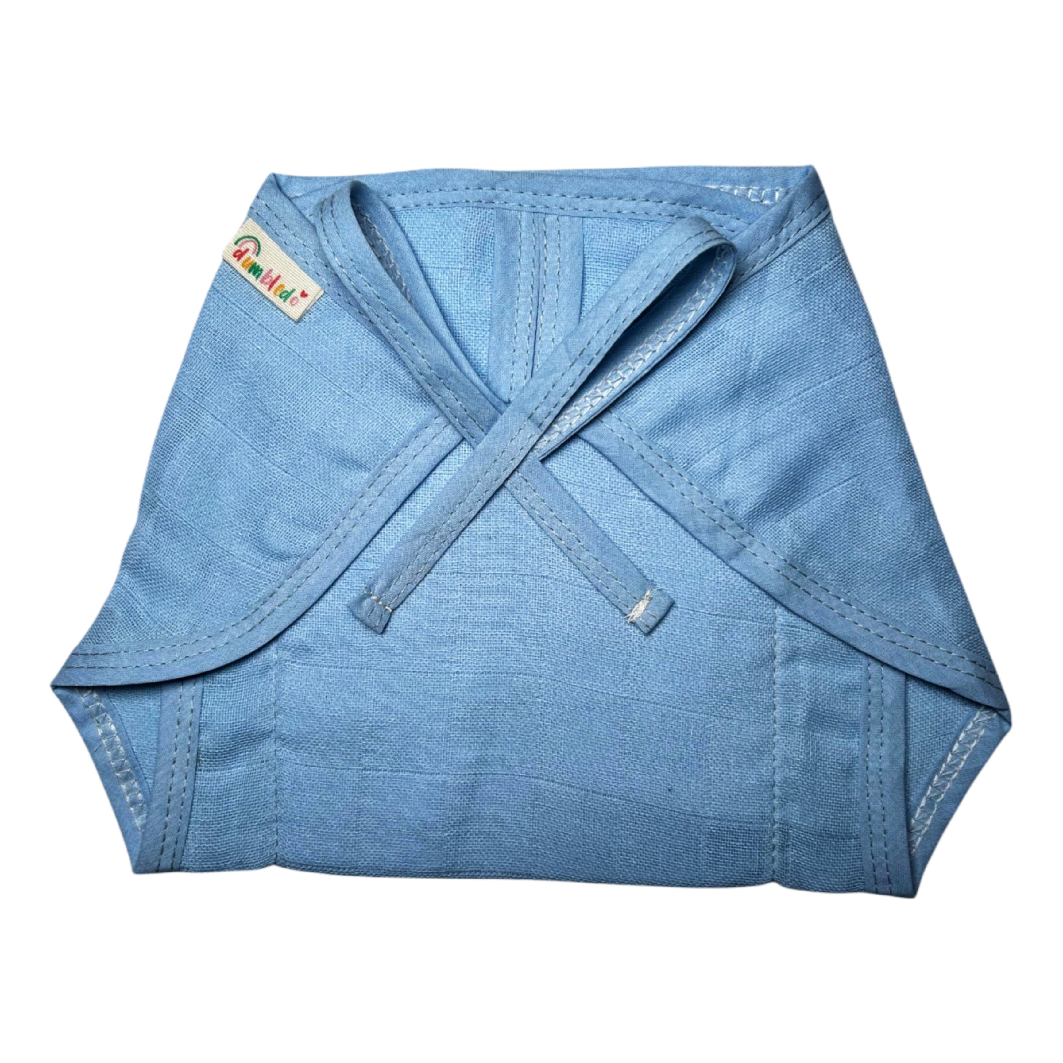 Sky Blue Muslin Nappy Combo