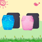 Solid Colors Cloth Diaper Packs With Large Black Insert