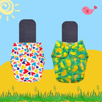 Printed Cloth Diaper Packs with Small Black Inserts