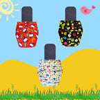 Printed Cloth Diaper Packs with Small Black Inserts