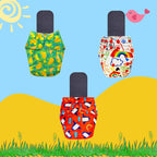 Printed Cloth Diaper Packs with Small Black Inserts