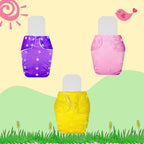 Solid Colors Cloth Diaper Packs with Small White Insert