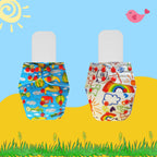 Printed Cloth Diaper Packs With Small White Inserts