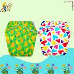 Printed Newborn Cloth Diaper with Built-in Insert