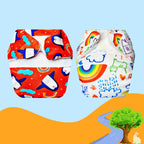 Printed Newborn Cloth Diaper with Built-in Insert