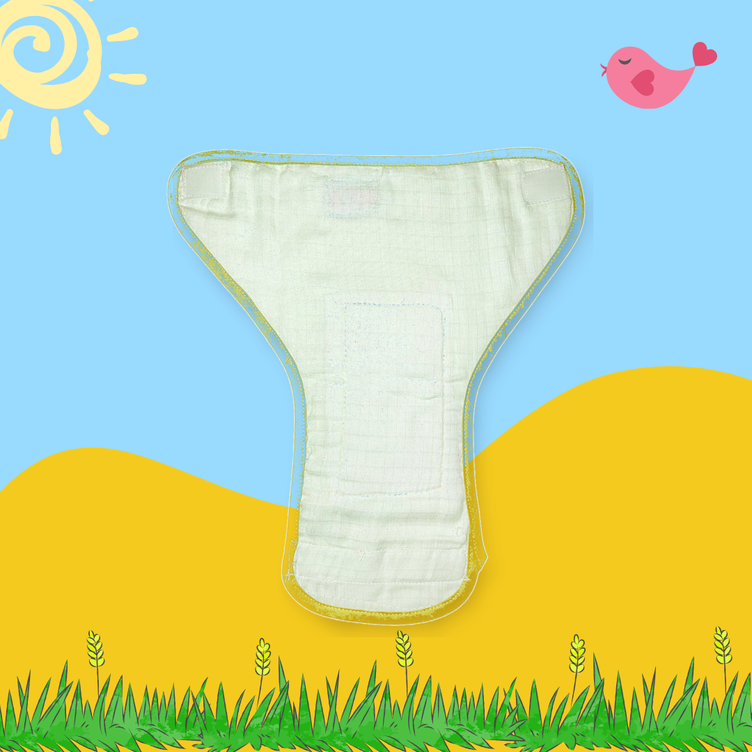 Lemon Zest Muslin Diaper Combo