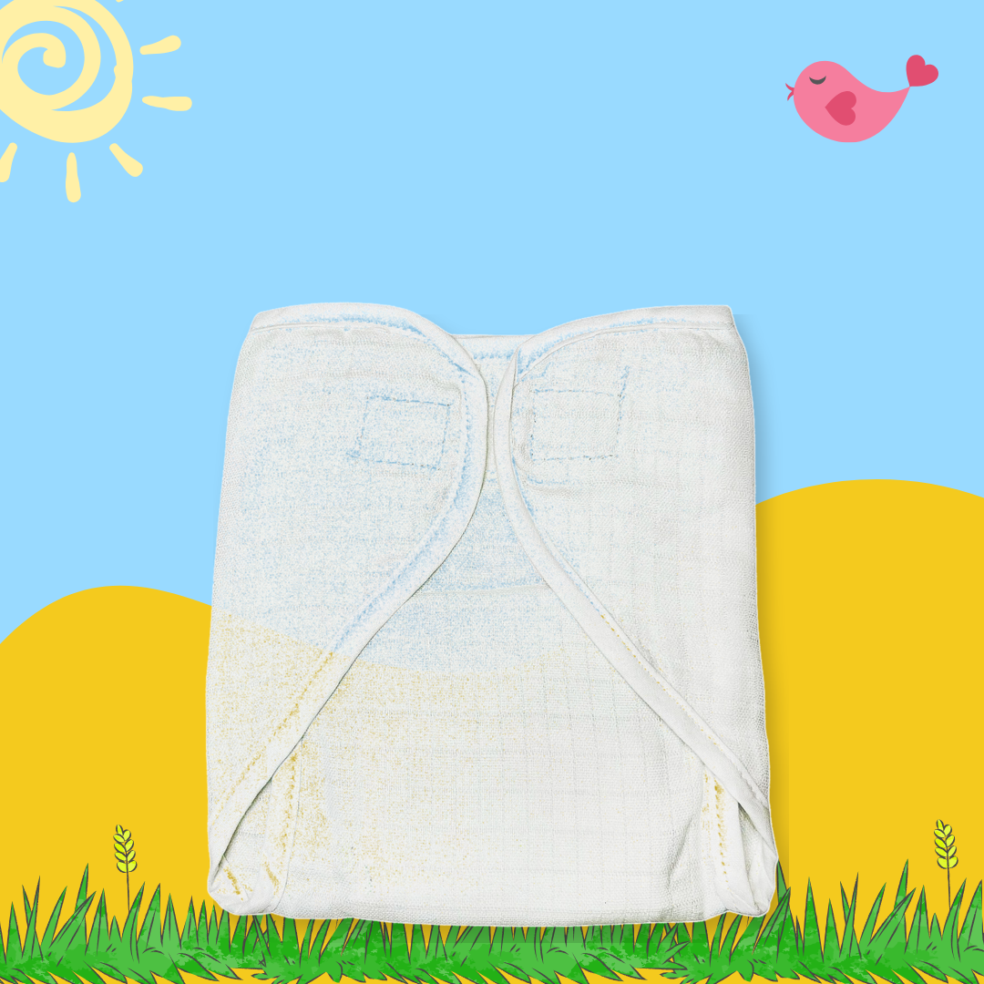 Lemon Zest Muslin Diaper Combo